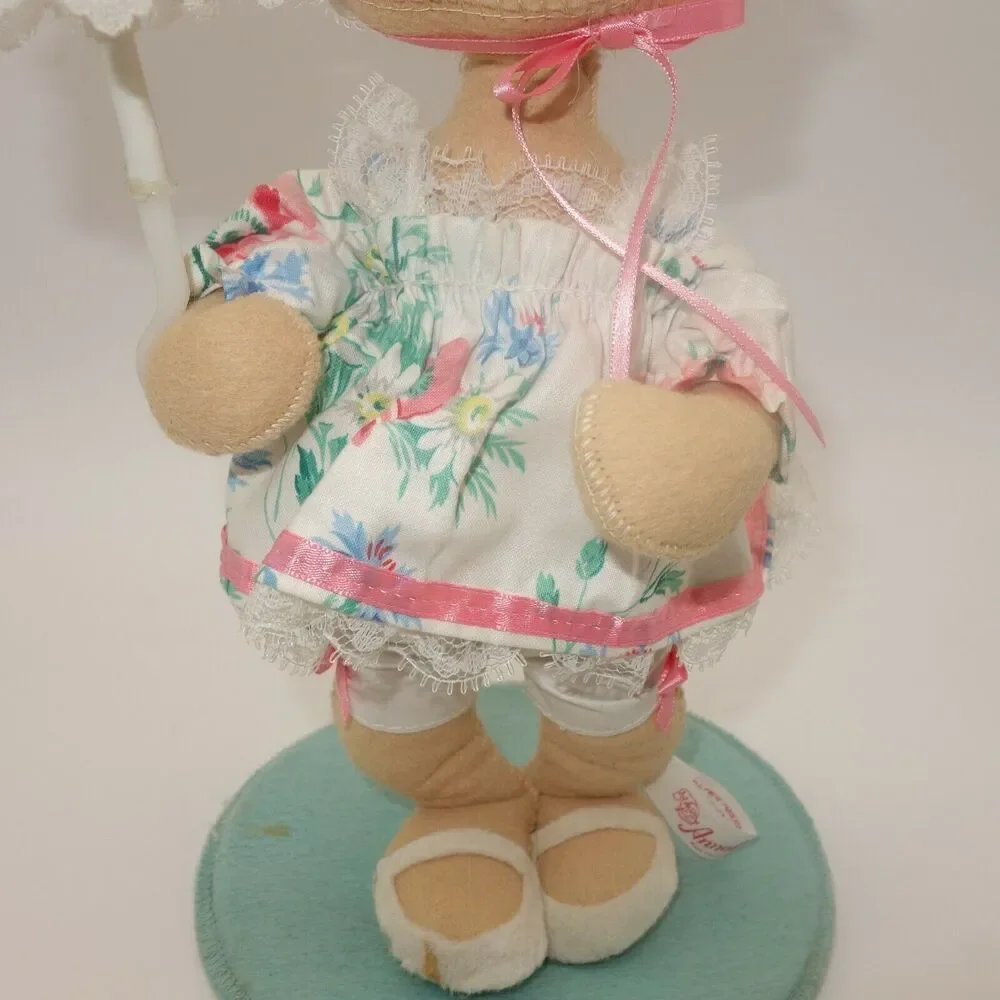 Vintage 1987 Annalee Mr. & Mrs. Easter Bunny Rabbit Pair Couple Parasol Poseable - Picture 9 of 12